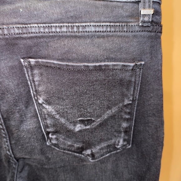 Hudson Nico Super Skinny Jeans Sz 29 Black Rhinestone Star Embellished EUC - Picture 6 of 9